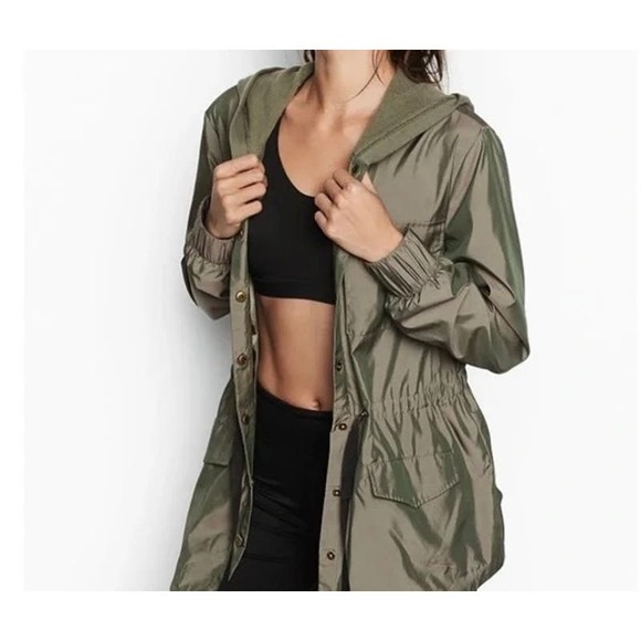 Victoria Secret Sport lightweight hooded green track suit size XS * wom114 - Picture 3 of 14